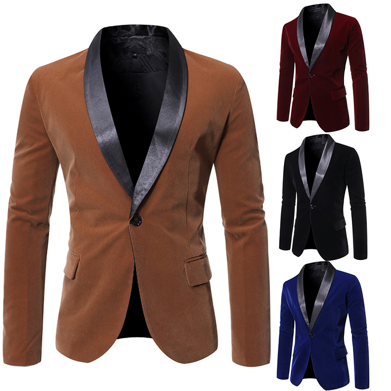 Winter Corduroy Suit Blazer Men Fashion England Style Lapel Slim One Button Jacket High Grade Solid Color Business Casual Coats, Wine red blazer
Winter Corduroy Suit Blazer Men Fashion England Style Lapel Slim One Button Jacket High Grade Solid Color Business Casual Coats, Wine red blazer