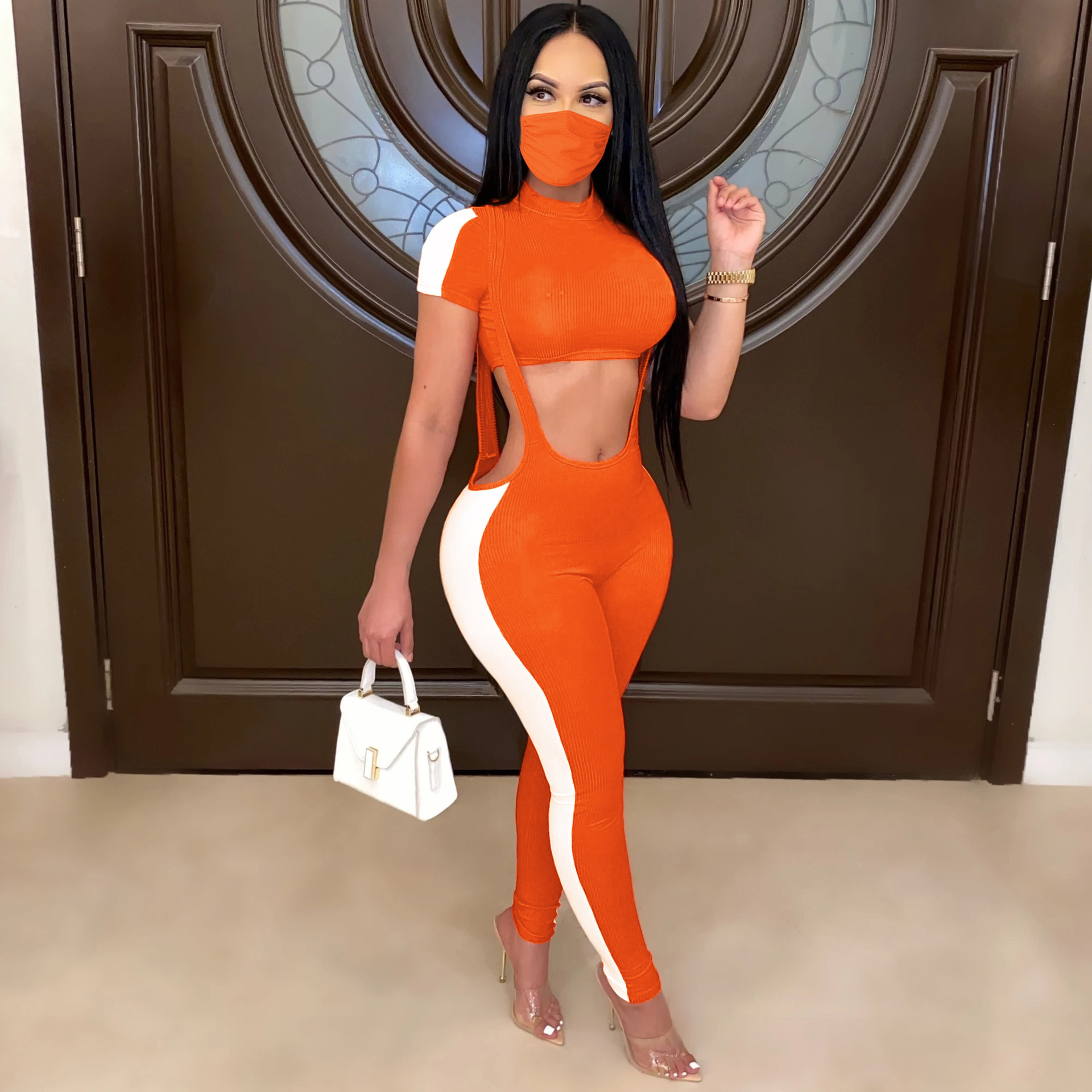 Designer 2023 pant women wear with strap leggings open waist jacket fashion suit mask included Recommend
