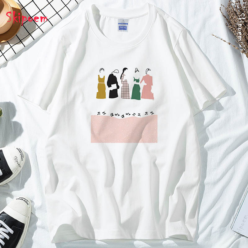Simple Fashion Line T Shirt Women Aesthetic Korean Style Tumblr Vintage Kawaii Gothic Harajuku Punk Cotton Clothes Streetwear
Simple Fashion Line T Shirt Women Aesthetic Korean Style Tumblr Vintage Kawaii Gothic Harajuku Punk Cotton Clothes Streetwear