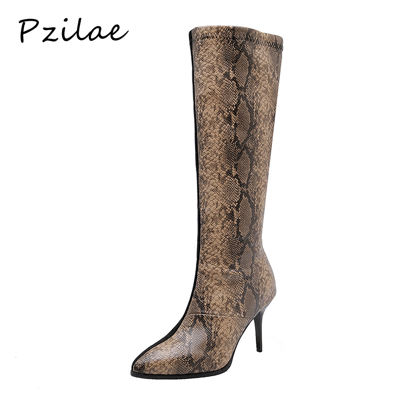 Pzilae fashion shoes 2020 women snake print winter boots women knee high long boots pointed toe high heels plus size, Yellow
Pzilae fashion shoes 2020 women snake print winter boots women knee high long boots pointed toe high heels plus size, Yellow