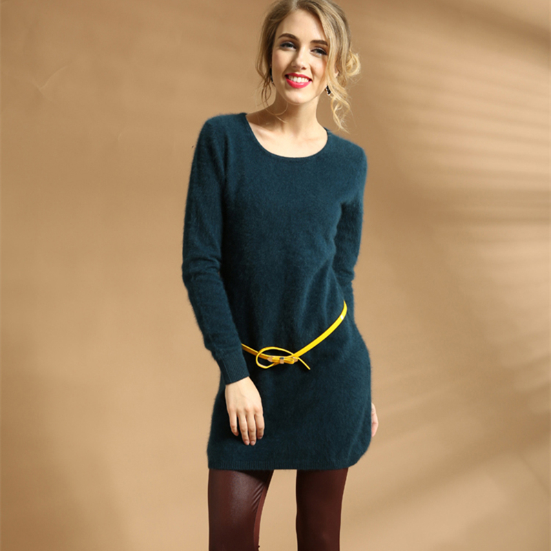 Autumn Winter Sweater Fashion 100% Mink Cashmere Women Dress Slim Warm Soft Sweater Knitted Pullovers Female O-Neck Long, Black
Autumn Winter Sweater Fashion 100% Mink Cashmere Women Dress Slim Warm Soft Sweater Knitted Pullovers Female O-Neck Long, Black