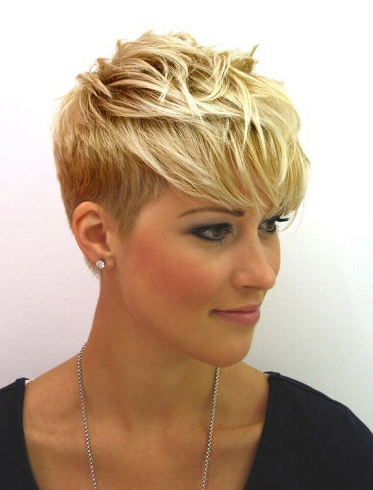 Ladies Short Full Wig Blonde Heat Resistant Synthetic Hair Cosplay Party Costume