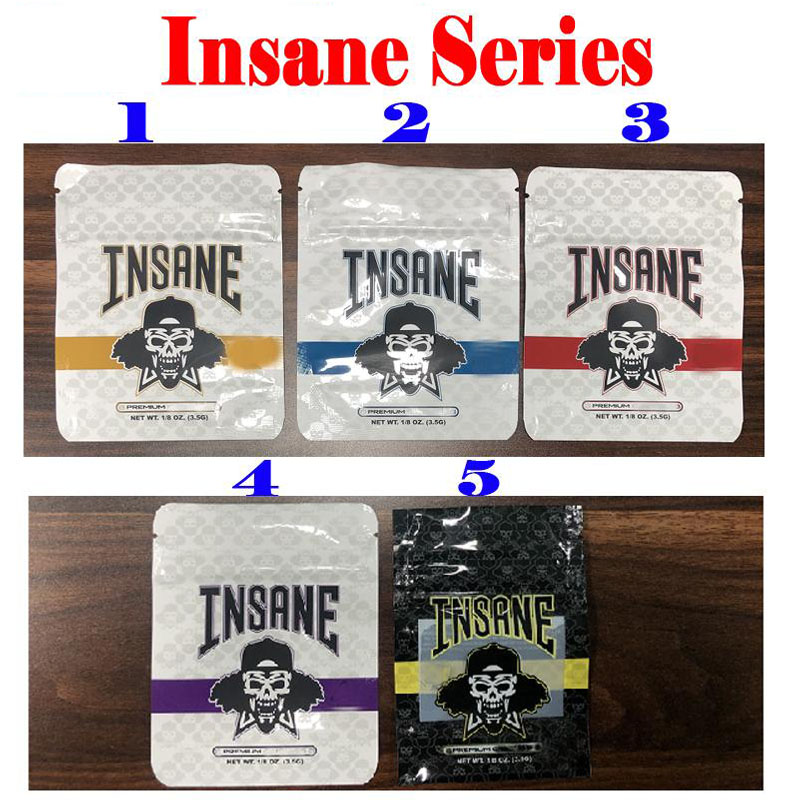 5 designs 3.5g Eighth 1/8 OZ DR.GreenThumb Insane Premium Dry Herb Flower Smell Proof Child Resistant Ziplock Package Maylar Bags INSANE.OG
5 designs 3.5g Eighth 1/8 OZ DR.GreenThumb Insane Premium Dry Herb Flower Smell Proof Child Resistant Ziplock Package Maylar Bags INSANE.OG