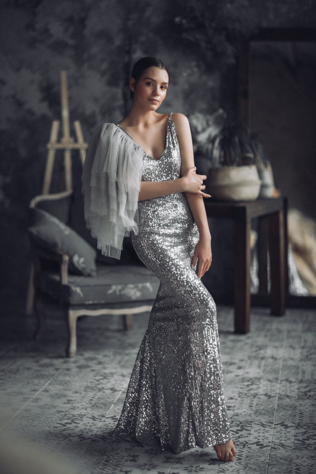 Maternity Dresses For Photo Shoot Pregnant Women Photography Props Custom Made Weddiing Party Sleepwear Sequins Women's Luxury Gowns