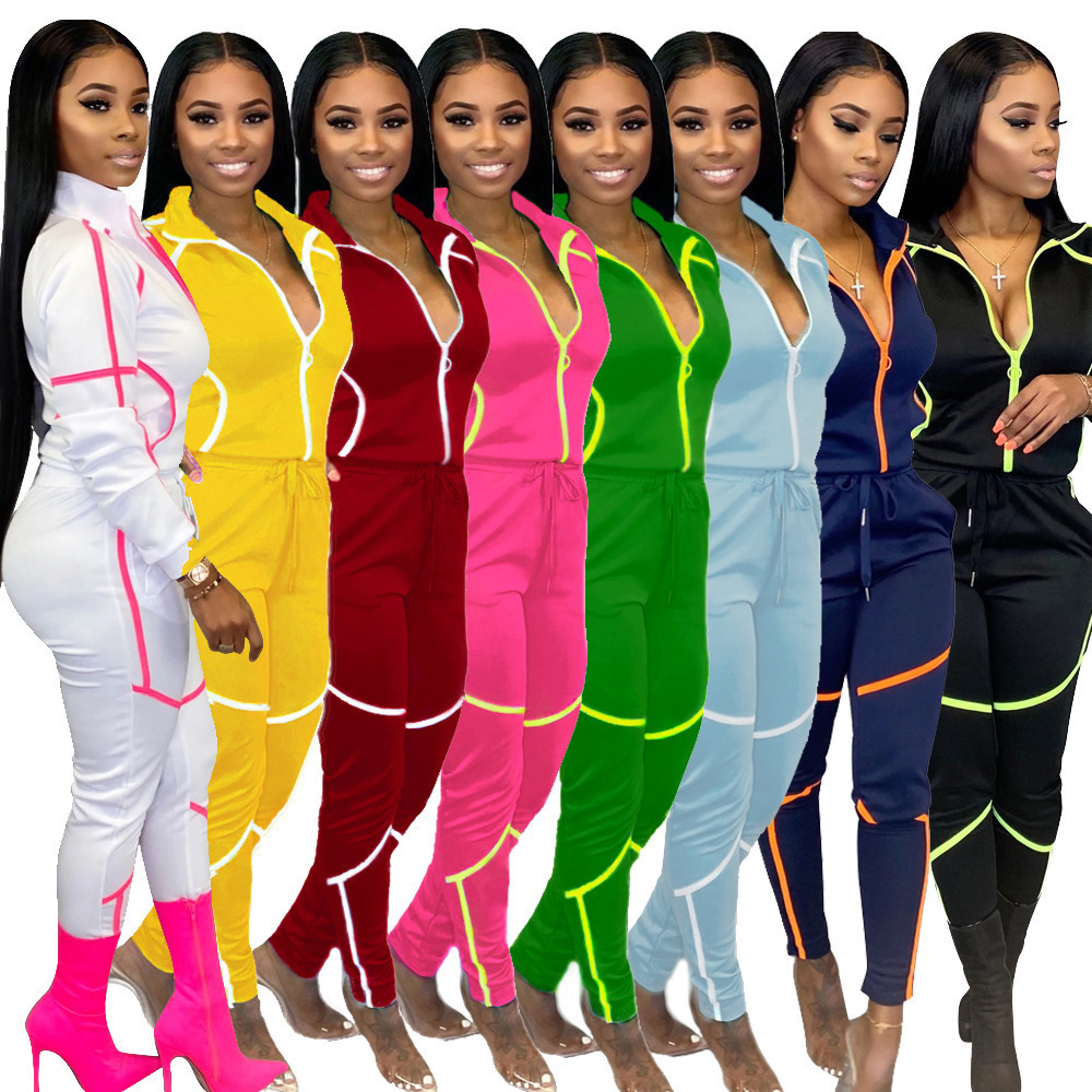 Women Sport Tracksuit 2 Piece Set Fashion Long Sleeve Pencil Pant Panelled Solid Color Outfits Ladies Zipper Top Jogging Casual Suit, White
Women Sport Tracksuit 2 Piece Set Fashion Long Sleeve Pencil Pant Panelled Solid Color Outfits Ladies Zipper Top Jogging Casual Suit, White