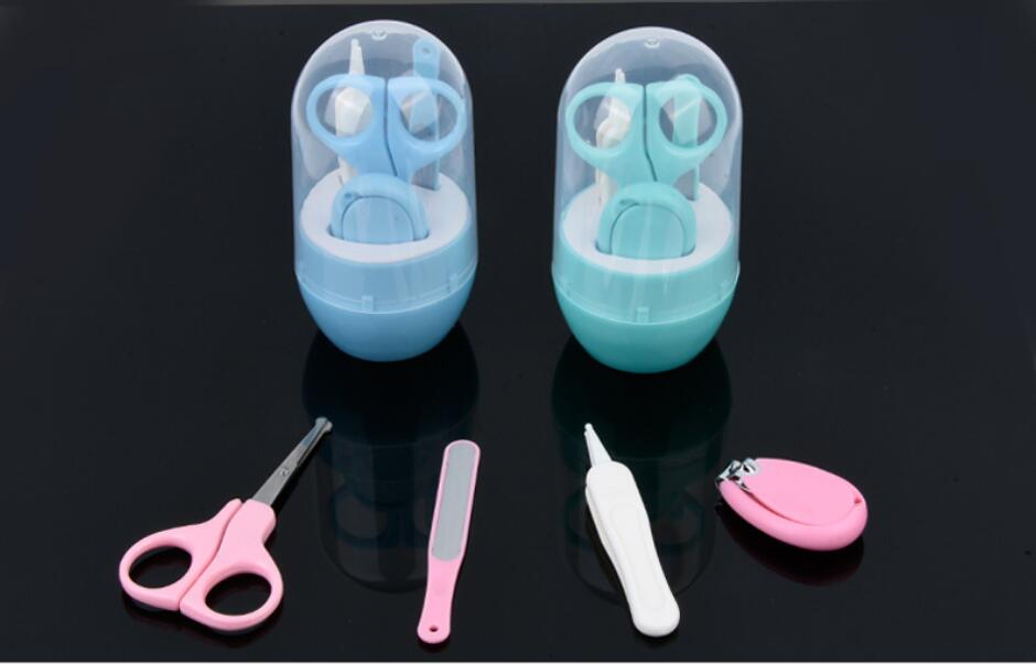 Baby nail clippers Stainless steel baby nail clippers set Children's nail clippers 4-piece set Manicure tools free ship