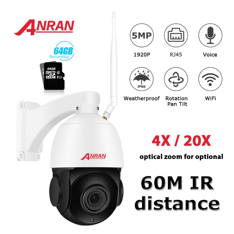 ANRAN 5MP PTZ IP Camera Outdoor Waterproof Speed Dome Camera 20 X Zoom Lens 60M IR Night Vision Security Support Onvif
ANRAN 5MP PTZ IP Camera Outdoor Waterproof Speed Dome Camera 20 X Zoom Lens 60M IR Night Vision Security Support Onvif