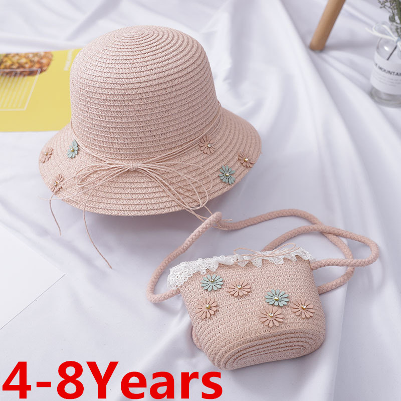 Zonneklep Summer Girl Kids Holiday Beach Bucket Breathable Cap Straw Sun Flower Hat+Shoulder Handbag Bag 2pcs Props Gift 3-7Y, White
Zonneklep Summer Girl Kids Holiday Beach Bucket Breathable Cap Straw Sun Flower Hat+Shoulder Handbag Bag 2pcs Props Gift 3-7Y, White
