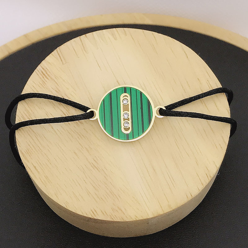 LanRuiSha Charm Simple hand woven Bracelet round synthetic green malachite and stainless steel combination of popular jewelry
LanRuiSha Charm Simple hand woven Bracelet round synthetic green malachite and stainless steel combination of popular jewelry
