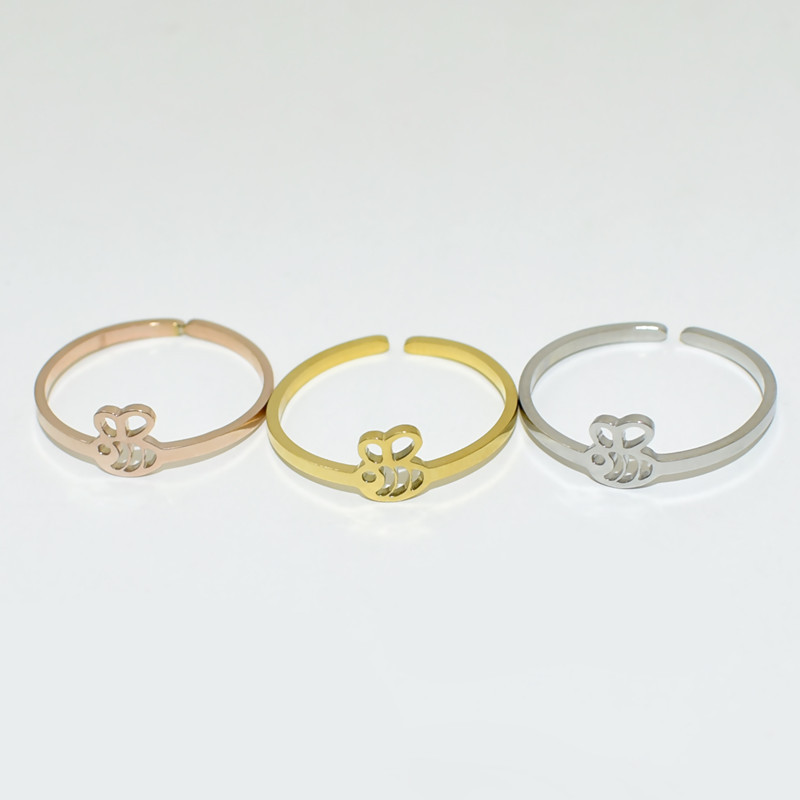 Female Male Trendy Jewelry Rings Lovely Little Gold Silver Bee Cute Ring Party Girls Gift Midi Ring Minimalist Jewelry Gifts