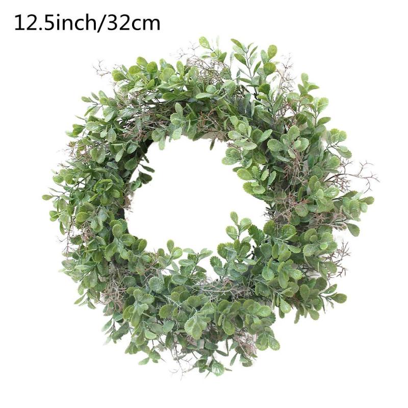 Artificial Green Leaves Wreath 12.5inch(32CM) Front Door Wreath Green Corallina Grass For Wall Window Party Decor
Artificial Green Leaves Wreath 12.5inch(32CM) Front Door Wreath Green Corallina Grass For Wall Window Party Decor
