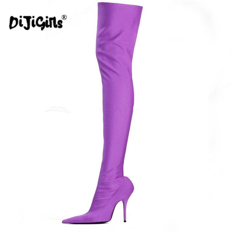 Drop ship NEW Spring/Autumn Sexy Thigh High Boot Satin Stretch Elastic Over The Knee Sky Slim High Heels Long Booties Shoes, Black
Drop ship NEW Spring/Autumn Sexy Thigh High Boot Satin Stretch Elastic Over The Knee Sky Slim High Heels Long Booties Shoes, Black