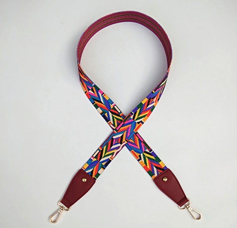 Colorful Bag Strap for Women Crossbody Nylon DIY Adjustable Belt Shoulder Accessories Women Wide Straps For Bags Black White Printing