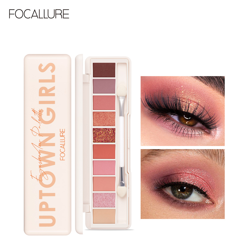 FOCALLURE EYE SHADOW PALETTE 10 Shades 4 Textures Palette With Dual-ended Brush & Mirror, 01
FOCALLURE EYE SHADOW PALETTE 10 Shades 4 Textures Palette With Dual-ended Brush & Mirror, 01