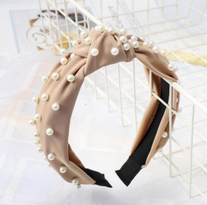Candy Color Girl Full Pearls Bow Design hairband Boutique Hair Sticks Charming Hair Accessory headband wedding bridal hair accessories GD508