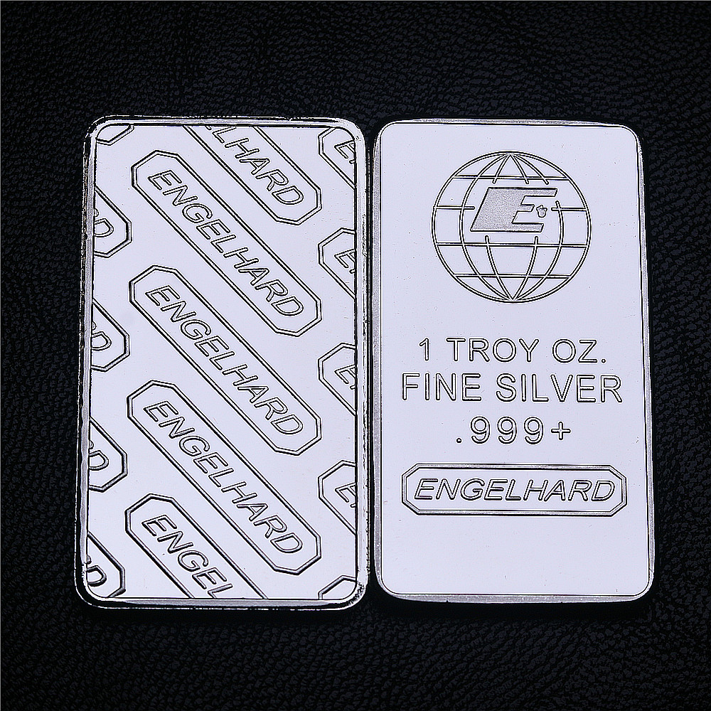 High Quality 1 Ounce Engelhard Vintage silvering Silver Bar American Silver Bullion No Magnetic Free shipping wholesale 10pcs/lot
High Quality 1 Ounce Engelhard Vintage silvering Silver Bar American Silver Bullion No Magnetic Free shipping wholesale 10pcs/lot