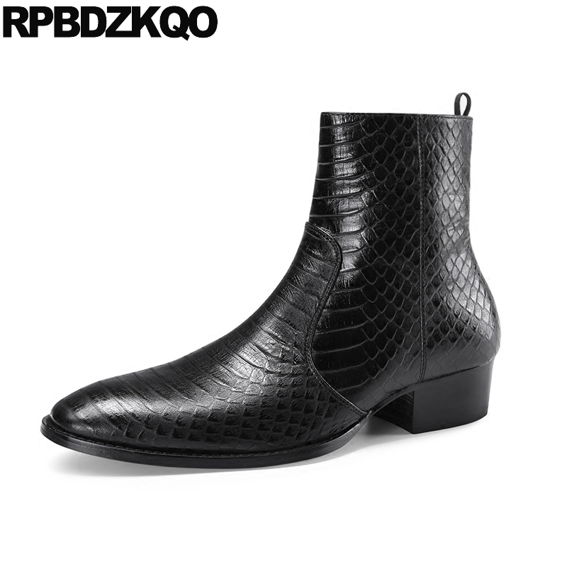 mens pointed toe dress boots formal ankle black party full grain leather real plus size snakeskin chunky shoes crocodile zipper
mens pointed toe dress boots formal ankle black party full grain leather real plus size snakeskin chunky shoes crocodile zipper