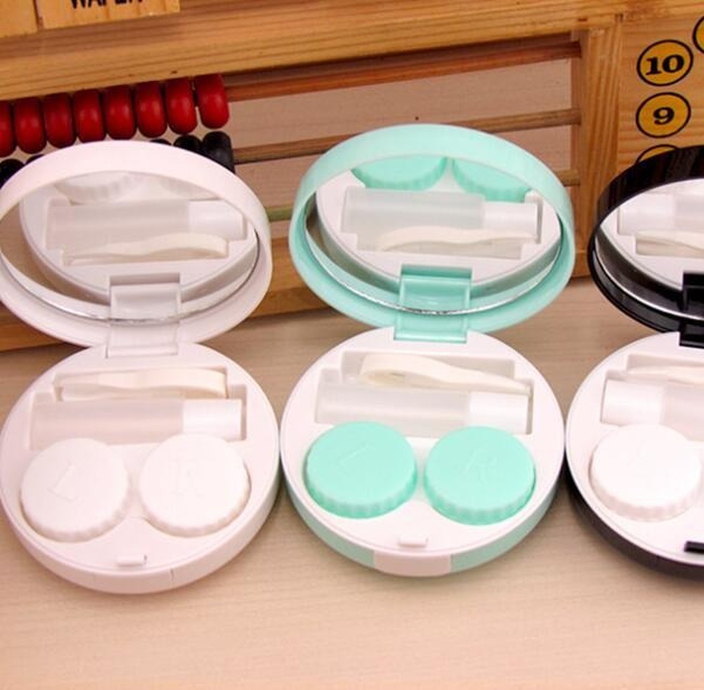 DHL Marble Contact Lens Box Estuche Para Lentes De Contacto Travel Glasses Lenses Box Eyes Kit Holder Container Contact Lens Case
