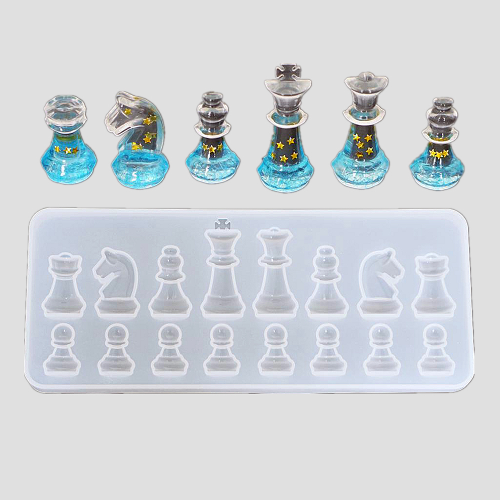 Silicone Mold For Resin International Chess Shape Silicone uv Resin DIY Clay Epoxy Resin Pendant Molds For Jewelry3283663