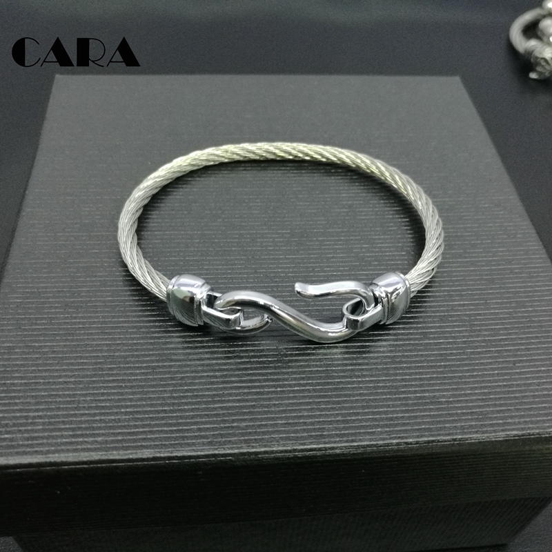 CARA NEW Trendy Cuff Bracelets hook Bracelet for women and men Stainless Steel Bracelet Hook Bangles Jewelry Wholessale CARA0047
CARA NEW Trendy Cuff Bracelets hook Bracelet for women and men Stainless Steel Bracelet Hook Bangles Jewelry Wholessale CARA0047
