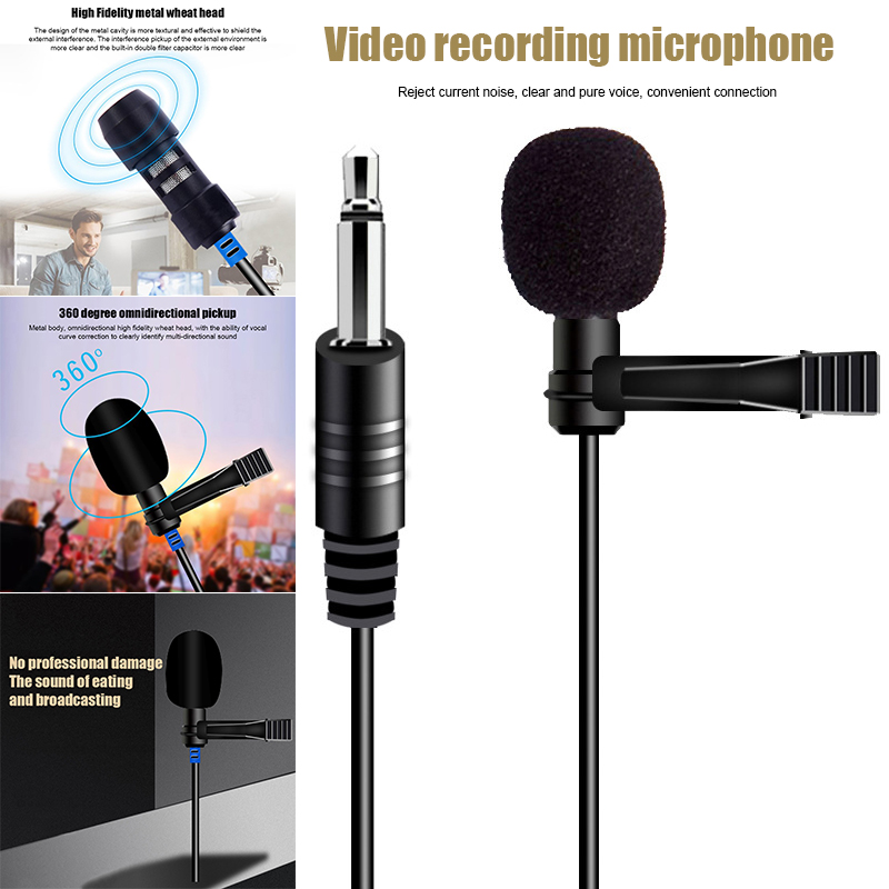 Professional Lapel Microphone Audio Video Recording Mic for Mobile Phones Camera Notebook Loudspeaker Mixer GK99
Professional Lapel Microphone Audio Video Recording Mic for Mobile Phones Camera Notebook Loudspeaker Mixer GK99