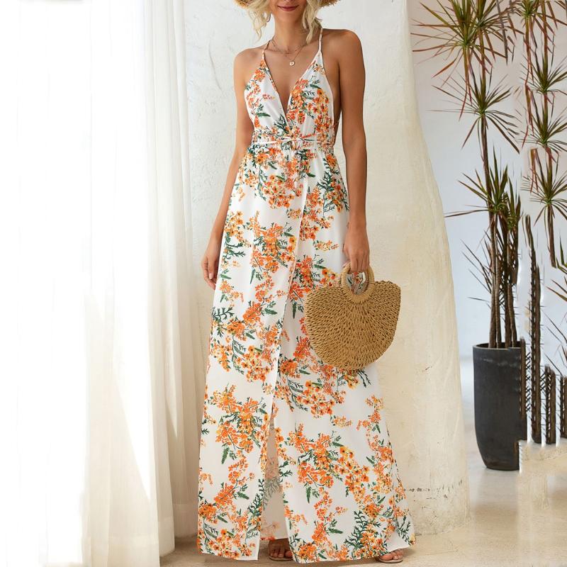 Backless Maxi Beach Dress Women Dress Sexy V Neck Floral Wrap Straps Tie Waist Split Summer Dresses Holiday Beach Boho Club, White
Backless Maxi Beach Dress Women Dress Sexy V Neck Floral Wrap Straps Tie Waist Split Summer Dresses Holiday Beach Boho Club, White