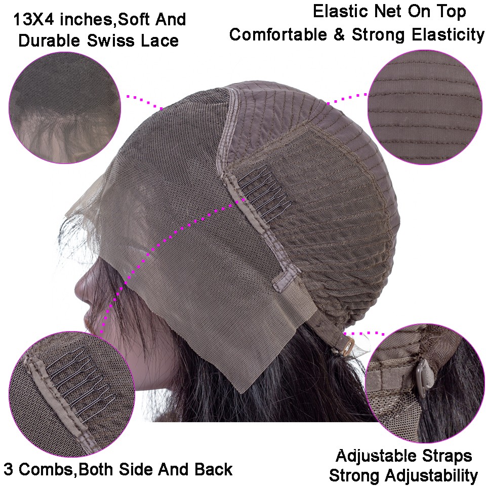 Bella Hair Straight Indian Full Lace Wig Human Hair 100 Human Virgin Hair Wigs For Black Women Medium Cap Natural Color