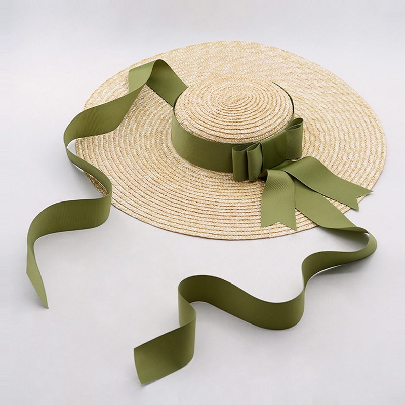 New Style Wide Brim Summer Hat Women Long Ribbon Natural Straw Hats Elegant Holiday Beach Boater Hat Protection UV Sun Visor, Green ribbon
New Style Wide Brim Summer Hat Women Long Ribbon Natural Straw Hats Elegant Holiday Beach Boater Hat Protection UV Sun Visor, Green ribbon