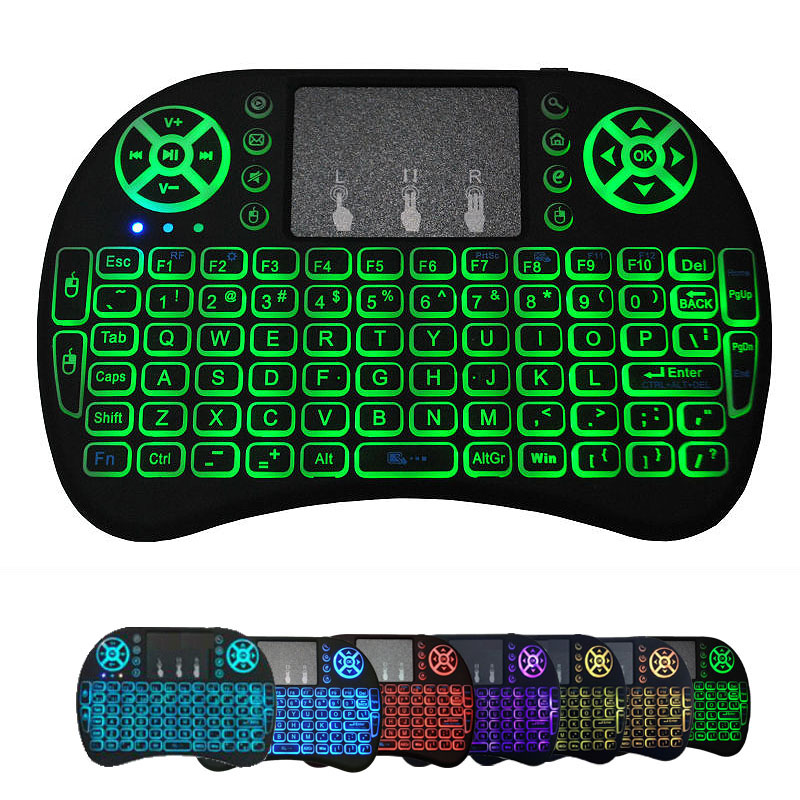 Mini i8 Wireless Keyboard Backlight Backlit 2.4G Air Mouse Keyboard Remote Control Touchpad Rechargeable lithium battery for And
Mini i8 Wireless Keyboard Backlight Backlit 2.4G Air Mouse Keyboard Remote Control Touchpad Rechargeable lithium battery for And