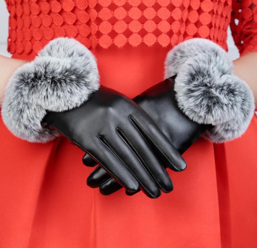 Lady Fur Touch Screen Glove Female Autumn Winter Warm Driving Cycling Gloves Thicker Velvet Wind Cold Mittens B-6096
Lady Fur Touch Screen Glove Female Autumn Winter Warm Driving Cycling Gloves Thicker Velvet Wind Cold Mittens B-6096