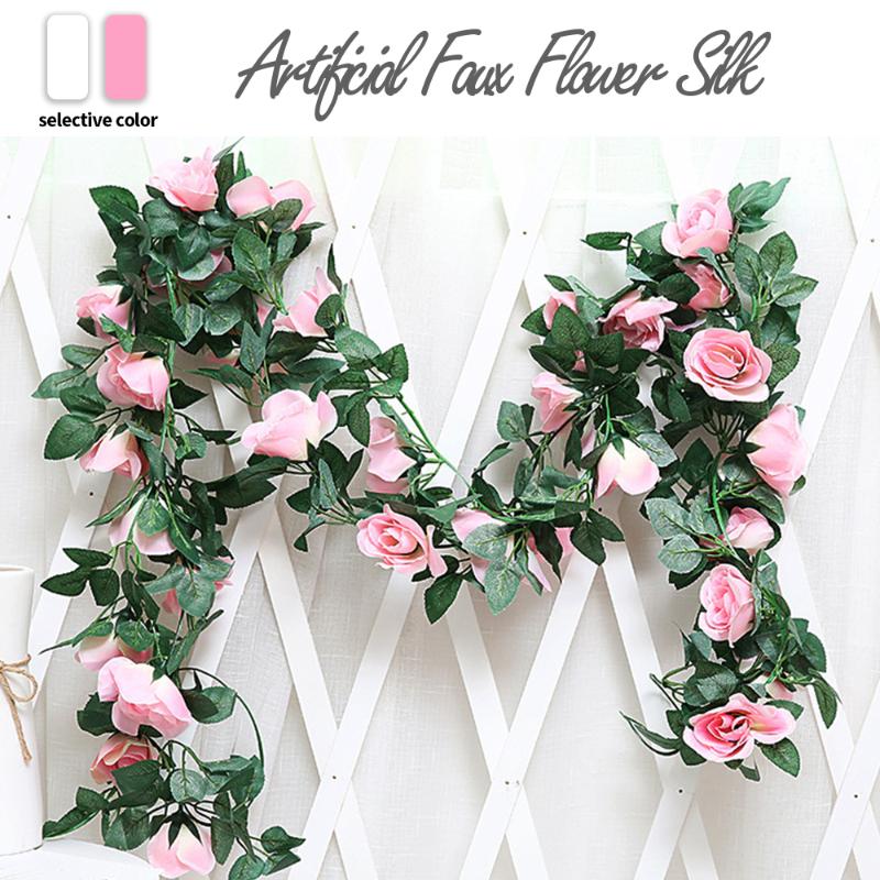 silk artificial rose vine hanging flowers for wall decoration rattan fake plants leaves garland romantic wedding home decoration, Pink
silk artificial rose vine hanging flowers for wall decoration rattan fake plants leaves garland romantic wedding home decoration, Pink