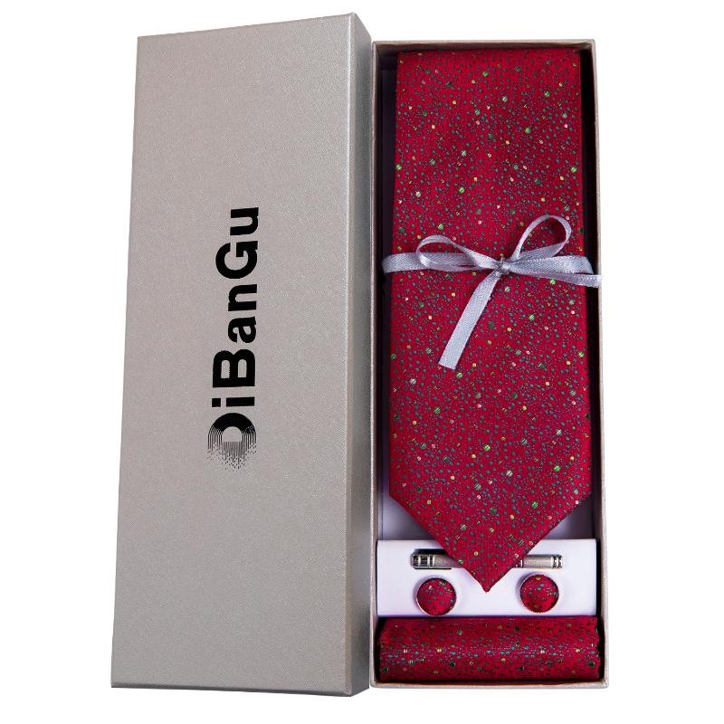 Bow Ties Luxury Silk Woven Men's 8cm Green Splash Dot Red Necktie Hanky Cufflinks Set Business Wedding Accessories Mens Gift Dibangu
Bow Ties Luxury Silk Woven Men's 8cm Green Splash Dot Red Necktie Hanky Cufflinks Set Business Wedding Accessories Mens Gift Dibangu