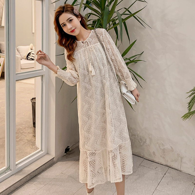 626# Lace Long Sleeve Maternity Long Dress Spring Summer Fashion Loose Clothes for Pregnant Women Elegant Pregnancy Clothing, Beige
626# Lace Long Sleeve Maternity Long Dress Spring Summer Fashion Loose Clothes for Pregnant Women Elegant Pregnancy Clothing, Beige