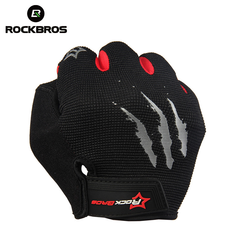 RockBros Winter Cycling Gloves Long Finger Mtb Warm Touch Screen Full Finger Gloves Windproof Gloves For Men Bicycle Accessories T200819