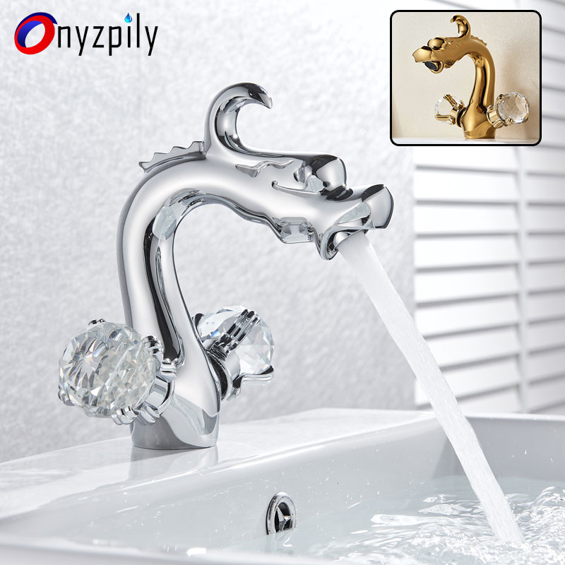 Onyzpily Bath Sink Chrome Golden Polished Deck Mount Faucet Hot and Cold Mixer Tap Two Crystal Handle One Hole
Onyzpily Bath Sink Chrome Golden Polished Deck Mount Faucet Hot and Cold Mixer Tap Two Crystal Handle One Hole
