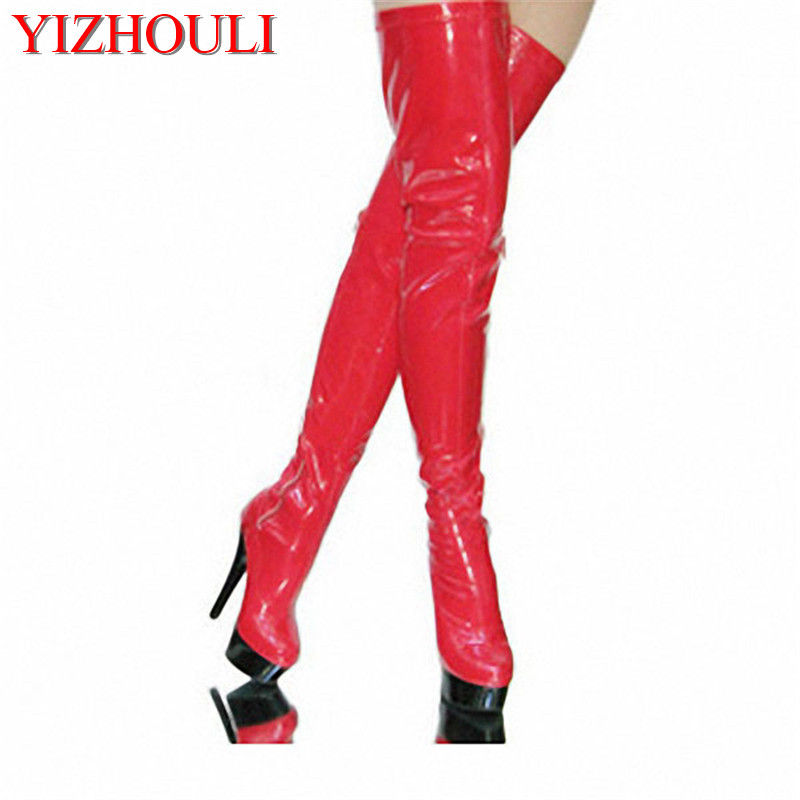 women 15cm high thin heels red plus size over knee long stiletto thigh high boots 6 inch sexy clubbing pole dancing boots, Black
women 15cm high thin heels red plus size over knee long stiletto thigh high boots 6 inch sexy clubbing pole dancing boots, Black