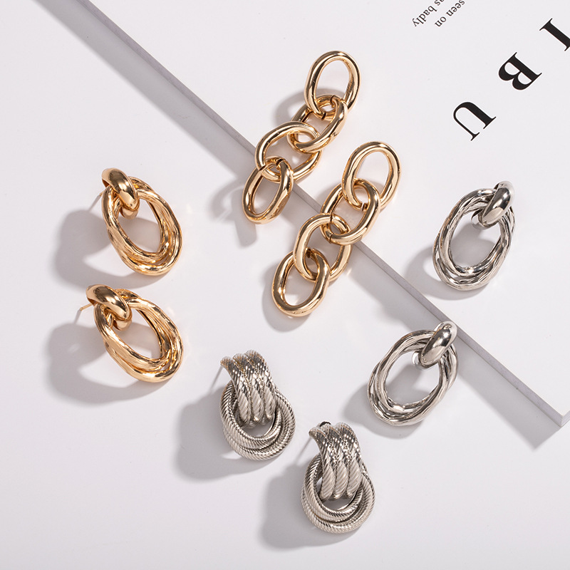 UJBOX European American Simple Metal Exaggerated Earrings Fashion Long Tassel Earrings Geometric Multi-circle Drop
UJBOX European American Simple Metal Exaggerated Earrings Fashion Long Tassel Earrings Geometric Multi-circle Drop