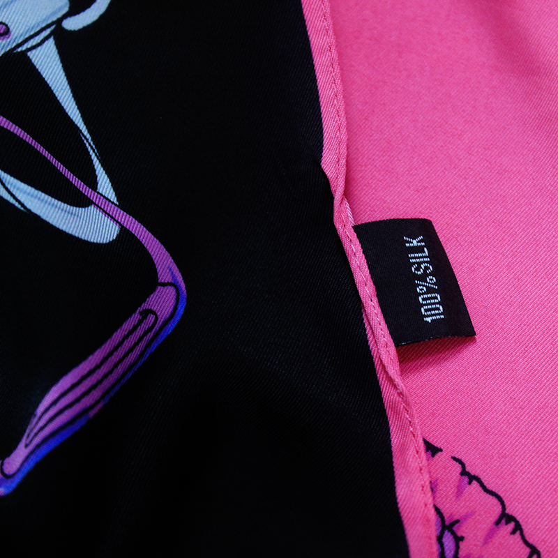 Hair Scarf Wrap Head Scarf 130 Sauqre Silk Scarf Top Carousel Horse Print Bandana Vintage Neck Foulard Femme Headwrap Versatile Accessory