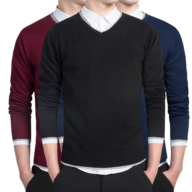 Solid Cotton Sweater Men Long Sleeve Pullovers Men V-Neck Sweaters Tops Loose Fitness Knitting Sweaters Clothing 3XL, Black
Solid Cotton Sweater Men Long Sleeve Pullovers Men V-Neck Sweaters Tops Loose Fitness Knitting Sweaters Clothing 3XL, Black