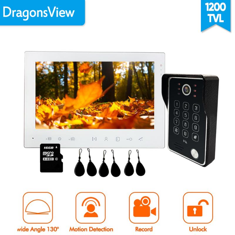 Dragonsview 7 Inch RFID Video Door Phone Doorbell Camera with Password Unlock Video Intercom Door Station Kit 1200TVL Day Night
Dragonsview 7 Inch RFID Video Door Phone Doorbell Camera with Password Unlock Video Intercom Door Station Kit 1200TVL Day Night