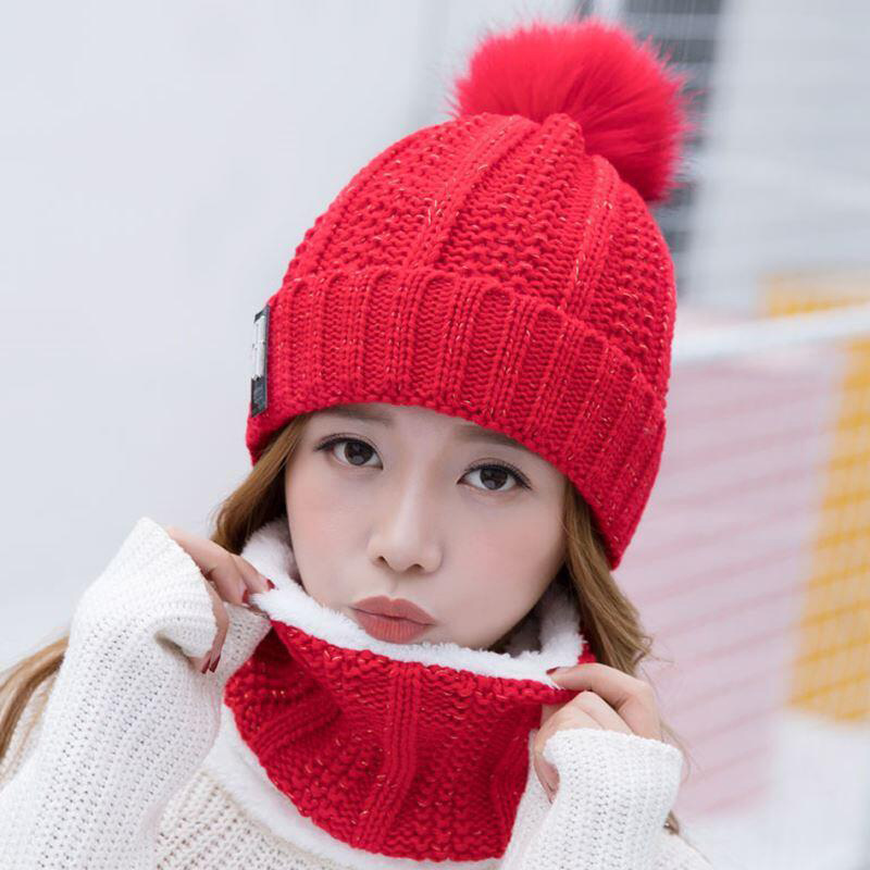 Women Winter Knitted Thickened Beanie Cap Scarf Bonnet Warm Hairball Baggy Winter Hat JL, Black no scarf
Women Winter Knitted Thickened Beanie Cap Scarf Bonnet Warm Hairball Baggy Winter Hat JL, Black no scarf