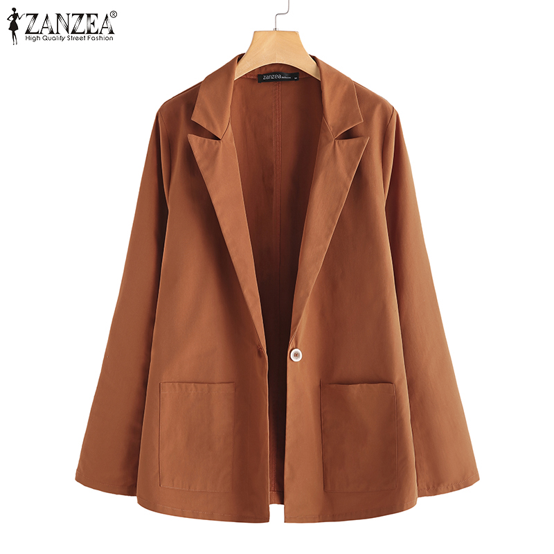 Blazers Women Spring Autumn Blazer ZANZEA Plus Size Female Casual Solid Outwear Long Sleeve Lady Work Blazers Thicken Overcoat 7, Black
Blazers Women Spring Autumn Blazer ZANZEA Plus Size Female Casual Solid Outwear Long Sleeve Lady Work Blazers Thicken Overcoat 7, Black
