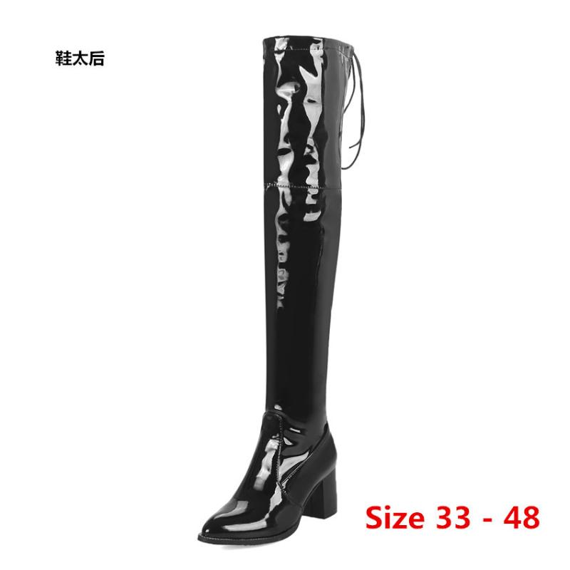High Heel Women Over The Knee Boots Sexy High Heels Spring Autumn Woman Shoes Women Long Boots Small Big Size 33 - 48, Black flock
High Heel Women Over The Knee Boots Sexy High Heels Spring Autumn Woman Shoes Women Long Boots Small Big Size 33 - 48, Black flock