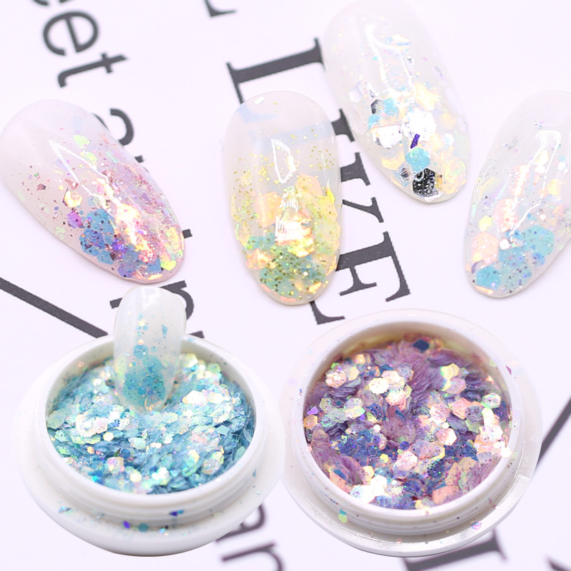 1 Box Nail Art Mermaid Glitter Flakes Sparkly 3D Hexagon Sequins Spangles Polish Powder Dust Manicure DIY Nails Decorations
1 Box Nail Art Mermaid Glitter Flakes Sparkly 3D Hexagon Sequins Spangles Polish Powder Dust Manicure DIY Nails Decorations