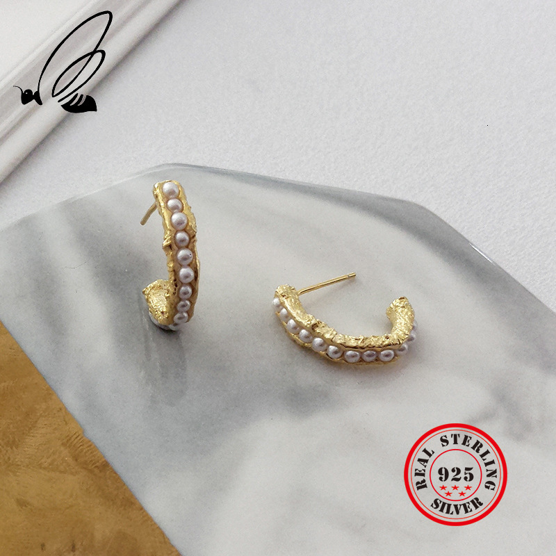 925 Sterling Silver Gold Pearl Irregular Stud Earings Korean Boho Brincos Para As Mulheres Women Accessories New Jewellery Party
925 Sterling Silver Gold Pearl Irregular Stud Earings Korean Boho Brincos Para As Mulheres Women Accessories New Jewellery Party