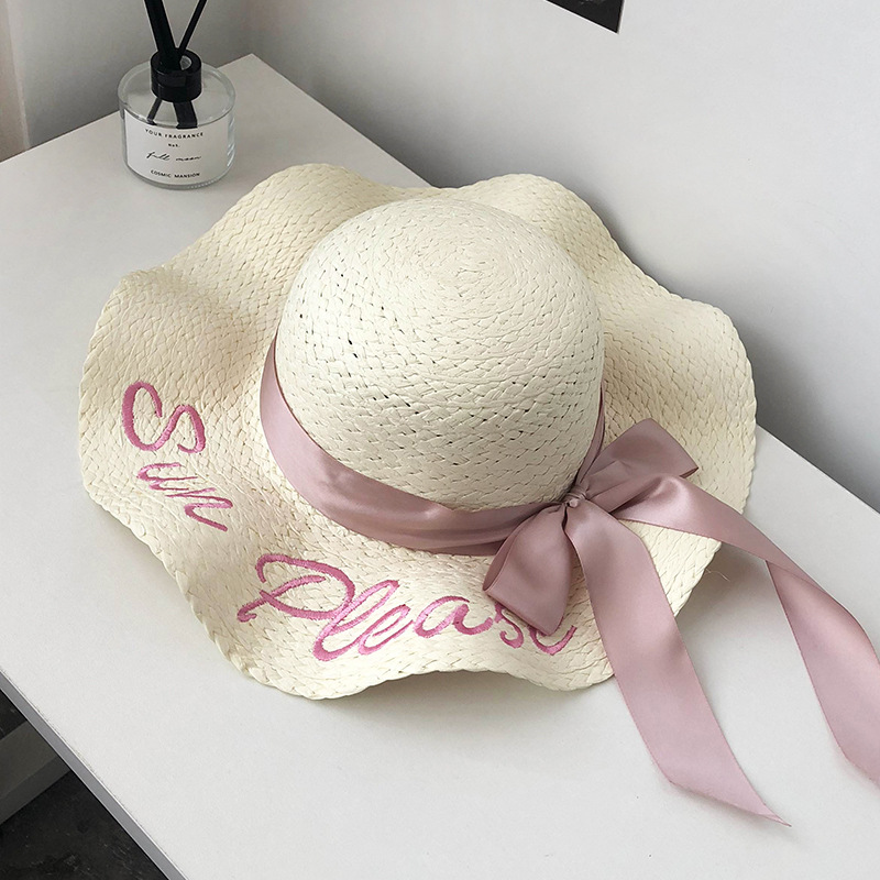 Fashion Black Bow Summer Straw Hat Women Big Wide Brim Beach Hat Panama Ladies Cap Outdoor Sun Visor for Women gorras, White
Fashion Black Bow Summer Straw Hat Women Big Wide Brim Beach Hat Panama Ladies Cap Outdoor Sun Visor for Women gorras, White