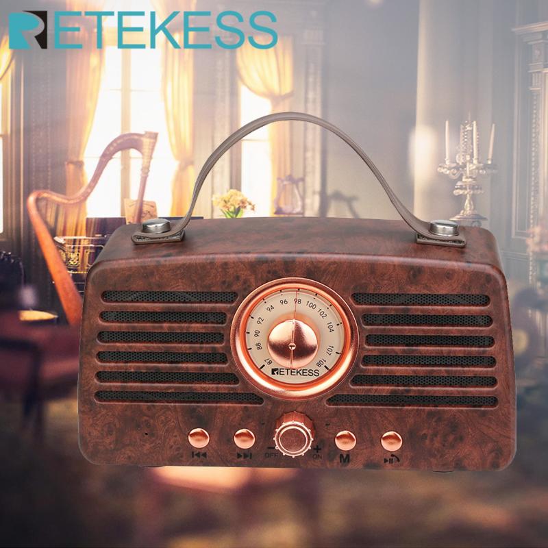 Retekess TR607 Classical Retro FM Radio Receiver Portable Decoration MP3 Radio stereo Bluetooth Speaker AUX USB Rechargeable
Retekess TR607 Classical Retro FM Radio Receiver Portable Decoration MP3 Radio stereo Bluetooth Speaker AUX USB Rechargeable