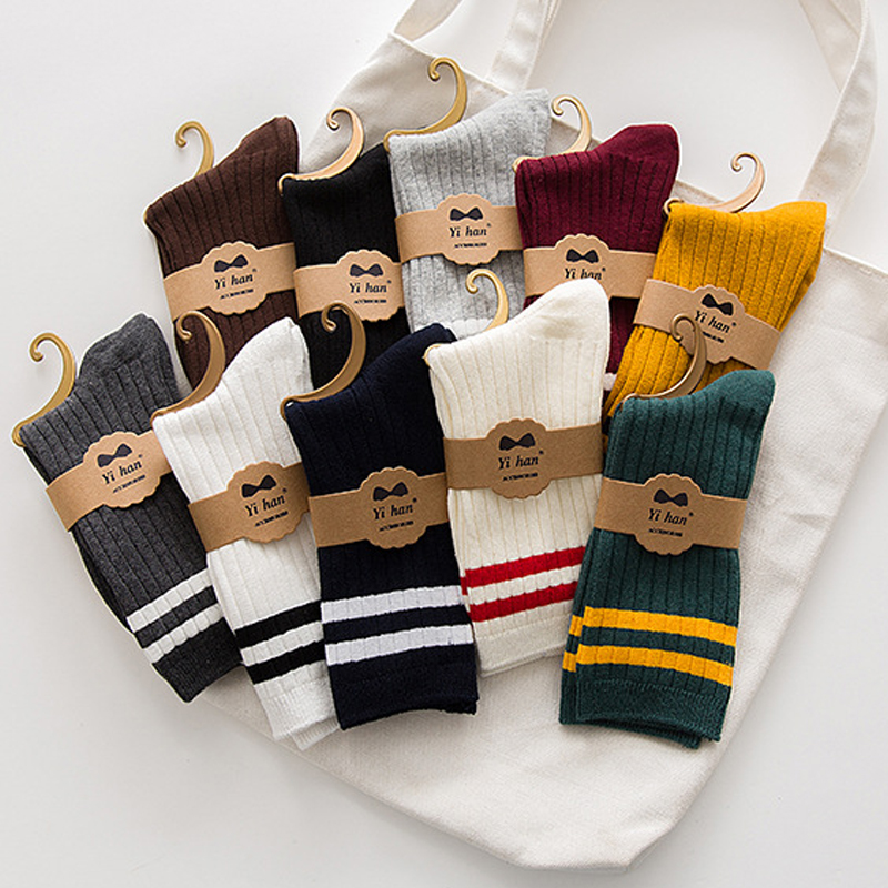 Autumn And Winter New Two Bars Cotton Ladies Pile Pile Socks Harajuku Sports School Wind Double Needle In The Tube Socks, Black
Autumn And Winter New Two Bars Cotton Ladies Pile Pile Socks Harajuku Sports School Wind Double Needle In The Tube Socks, Black