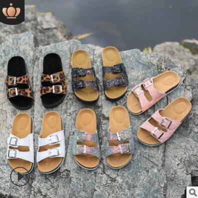 2020 new summer trend sparkling film parent-child children ladies double buckle flip flops cork slippers sandals, Ivory
2020 new summer trend sparkling film parent-child children ladies double buckle flip flops cork slippers sandals, Ivory