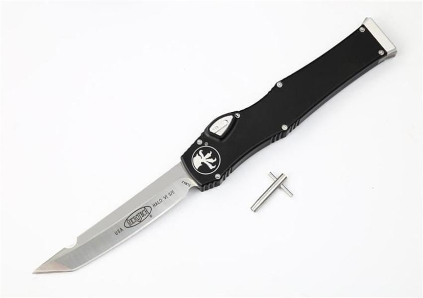 High Quality Microtech CNC knives halo VI V6 Knife (4.5" Satin) single Aluminum Alloy Handle Tactical knife Survival gear knives EDC tools
High Quality Microtech CNC knives halo VI V6 Knife (4.5" Satin) single Aluminum Alloy Handle Tactical knife Survival gear knives EDC tools